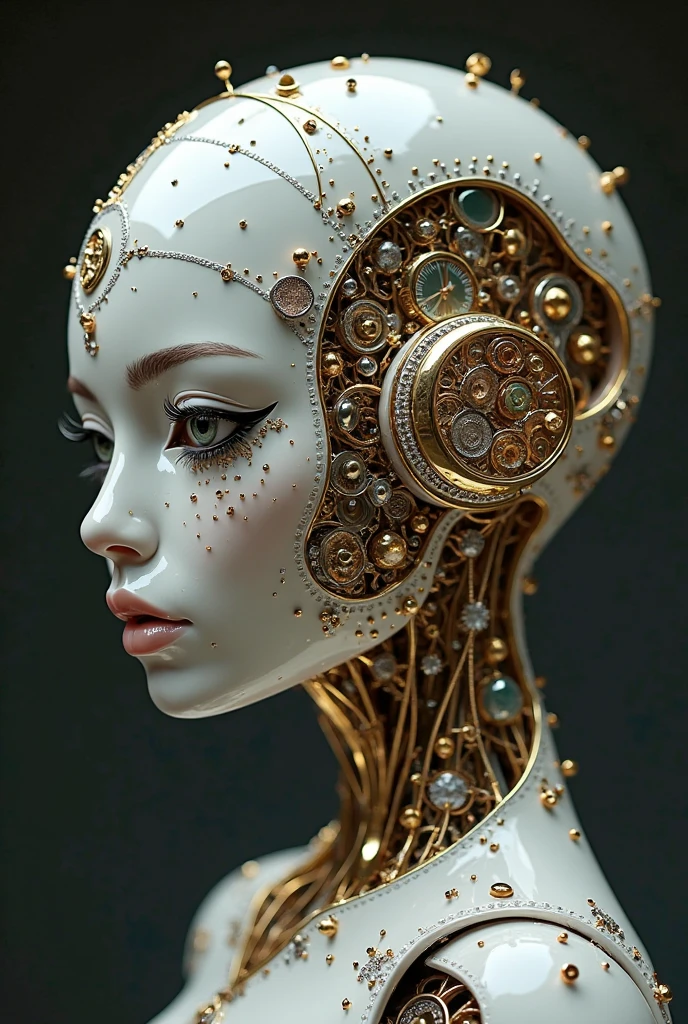 Robotic bald women with beautiful face and shoulders her hair has been replaced by a transparent glass which reveals hundreds of fine intricate small very small detailed watch mechanical parts underneath instead of hair, her head posed in profile her hair flows over some of the parts and down her shoulders. reflections, raytraced reflections, subscatter diffusion 1800s pocket watch
<lora:epi_noiseoffset2:1>, <lora:add_detail:0.8>, <lora:add-detail-xl:1> <lora:xl_more_art-full_v1:0.5>
<lora:KK_paperCut_v1:1> paper_cut, (fractal art:1.3) <lora:more_details:1>