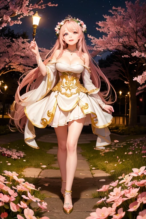 Mulher, Estilo Anime, Genshin Impact, Estilo Princesa, Pose de Batalha, Cabelos Brancos, Olhos brancos
