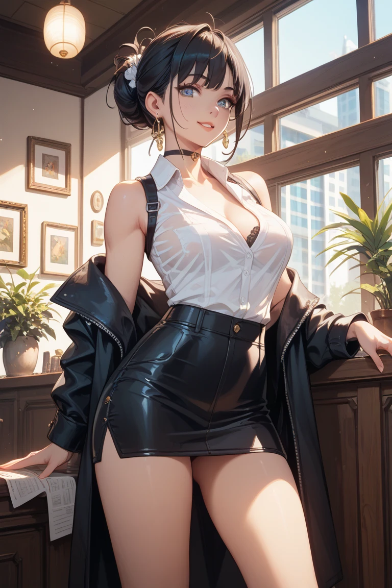 masterpiece quality. Extrem detaillierter Ada Wong, rote Wangen. Big breasts and narrow waist. bleich. helle Haut, big buttocks. She stands there seductively. Leuchtende Beleuchtung. Sie sitzt in einem alten, Detailed office with seductively open legs on the table. Exquisite Details. Aufwendig detailliert. verlockend. sinnlich, (Panties visible under the skirt: 1.5), (Detaillierte weibliche Schamform deutlich sichtbar:1.4), (Schamhaar:1.4),(without panties:1.2), (NSFW: 1.7), cameltoe, camel-toes