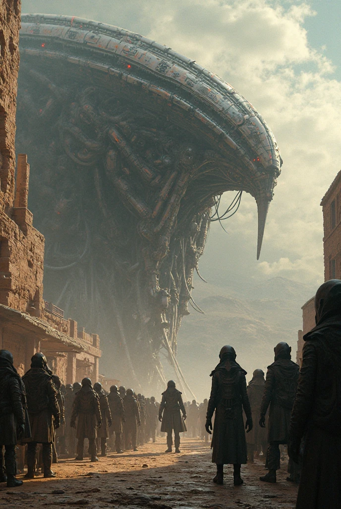 (3D rendering:3.1) in (medium full shot:3.1) of lot of 5characters from a movie for (the undead horde surges across the desert, leaving a trail of chaos and destruction in their wake. a space creature appears with red eyes glowing with an eerie light and its mouth twisted into a grotesque snarl:2.5), inspired by Zdzislaw Beksinski and Hans Bellmer, (with Creepy, Sci-Fi, Fantasy and Horror:2.9) retro sci fi, Horror movie, very detailed body, moody, epic, shot on Kodak Vision3, (intricate details:2.4), (hyperdetailed:3.1), (8k resolution:3.1), (high detailed:4.1), lot of detailed, high quality, soft (cinematic:3.3) light, dramatic atmosphere, atmospheric pespective, (impactful art:2.8), rich colors, (3D rendering:3.1)