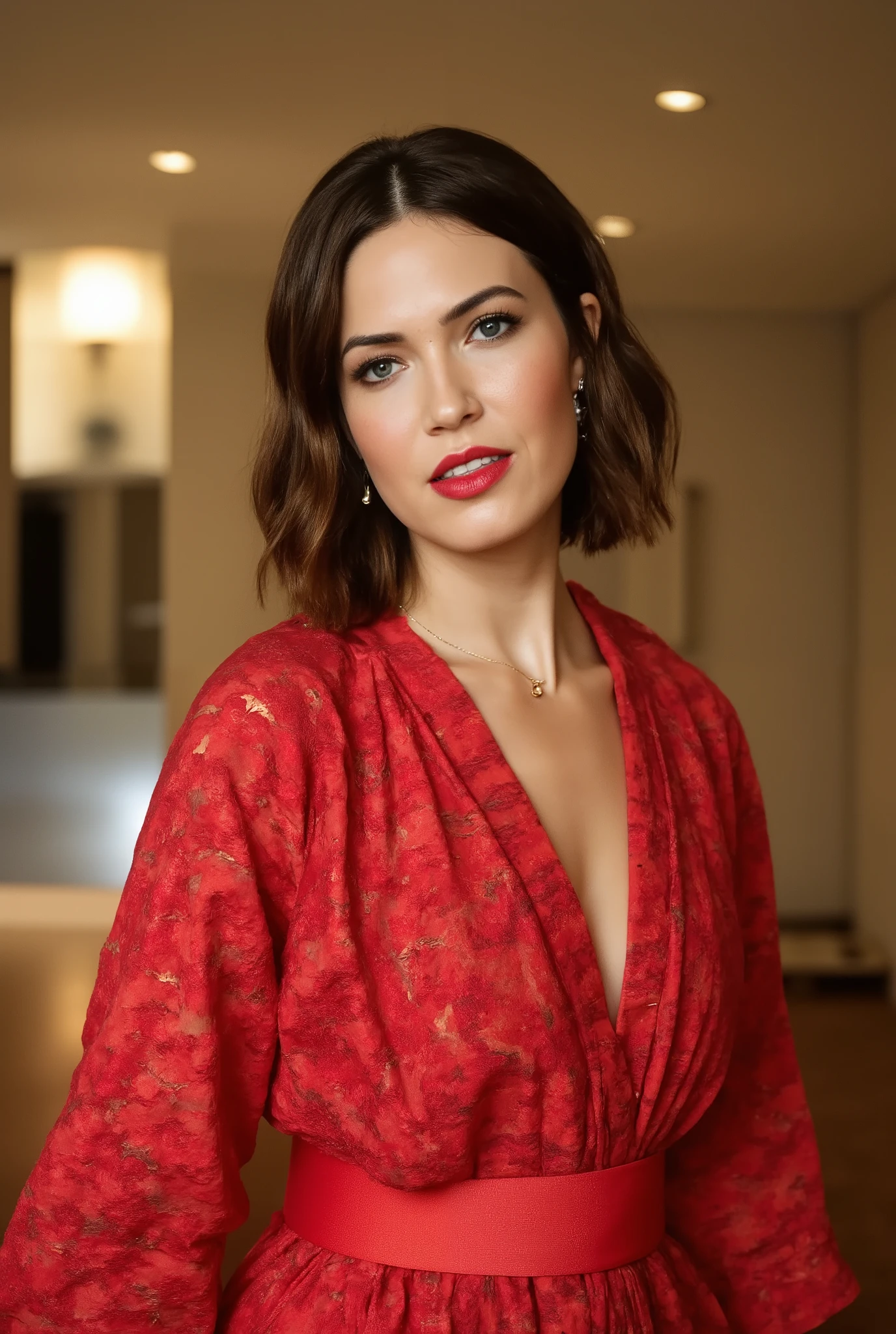 (masterpiece, best quality:1.2), 1girl, solo Mandy Moore in a sexy qipao, showing lots of leg