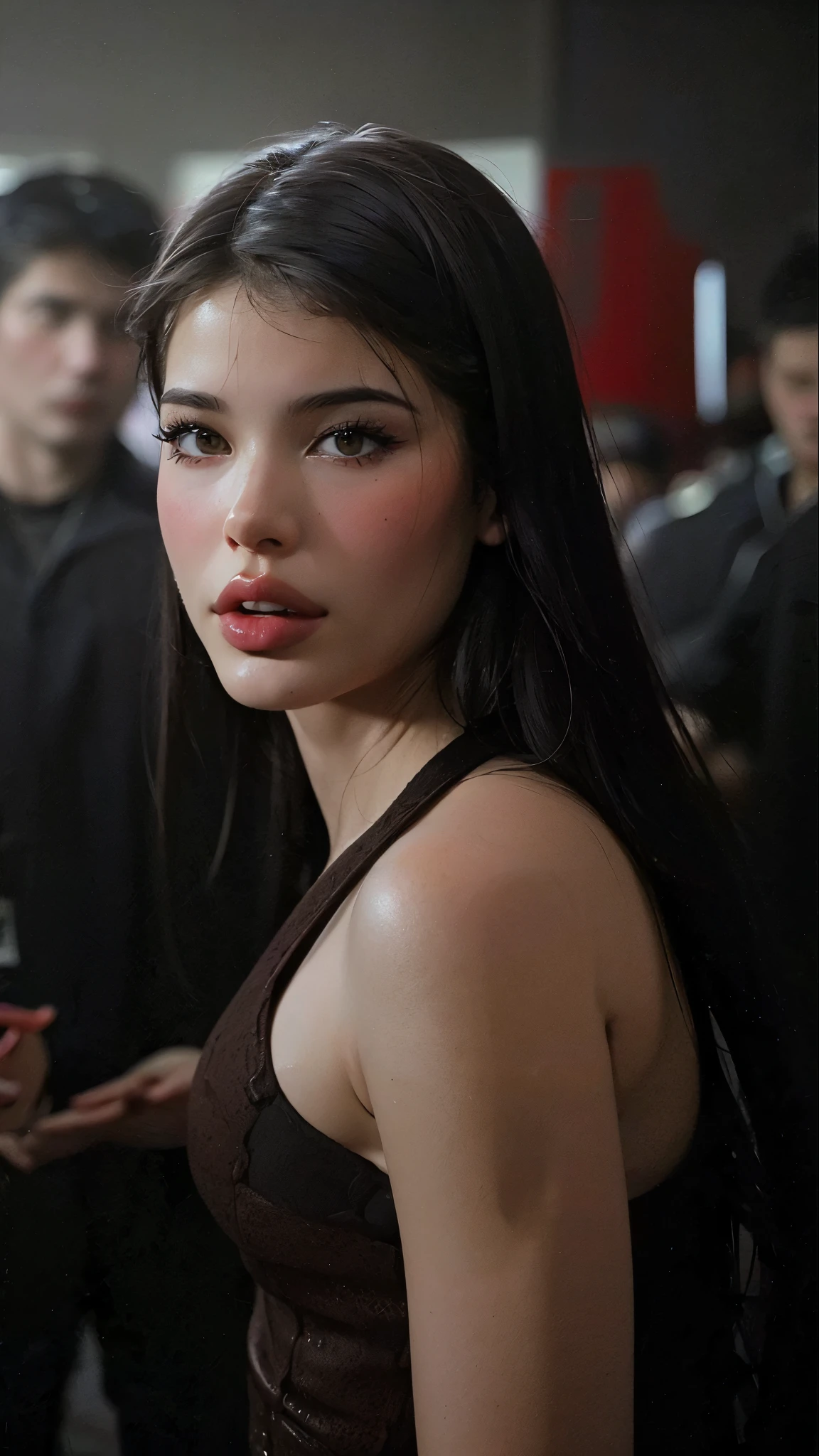 pretty woman, high-quality lines, Details of perfection , Ultra 8k, perfectly rendered face , all facial and body details are perfectly detailed , maximum quality, 8k, perfectly rendered details , fotografia ultra detalhada para maximum quality e impecável , wonderful and charming woman , perfect eyes , perfect lips , perfect nose, perfect hair, perfect skin, she is very wonderful , image with the highest quality ultra mega-rendered at the height of perfection , Each strand of hair is perfectly wavy and detailed , she is wonderful , An 8k image rendered with the highest quality of AI that human eyes have ever witnessed such quality and beauty , The image has good saturation and color , Vivid, super rendered , rendered skin, rendered hair , rendered nose , rendered lips , super rendered image to the highest and best possible quality