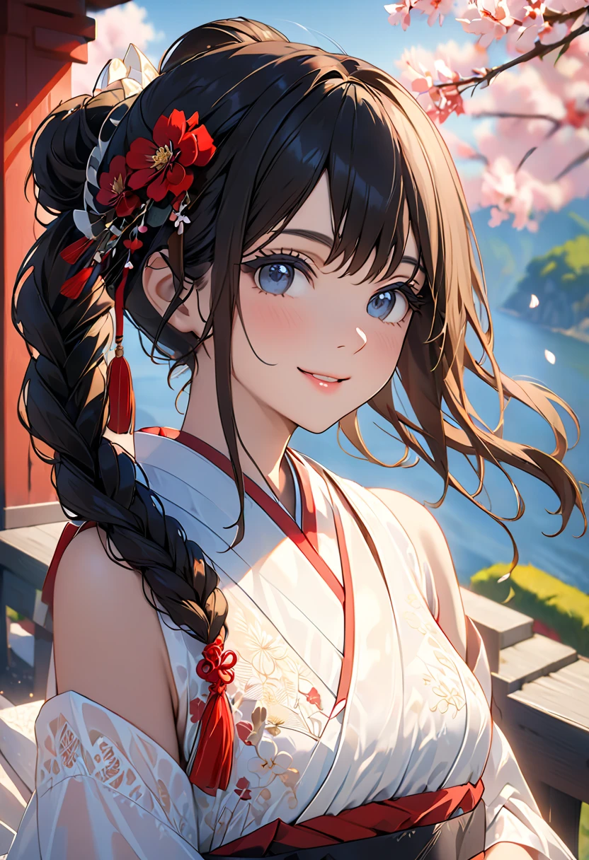 realisticlying、 1 人、bronze、Long、Blue eyes、radiant eyes、croptop、skirt by the、active、red blush、the setting sun、florals、suns