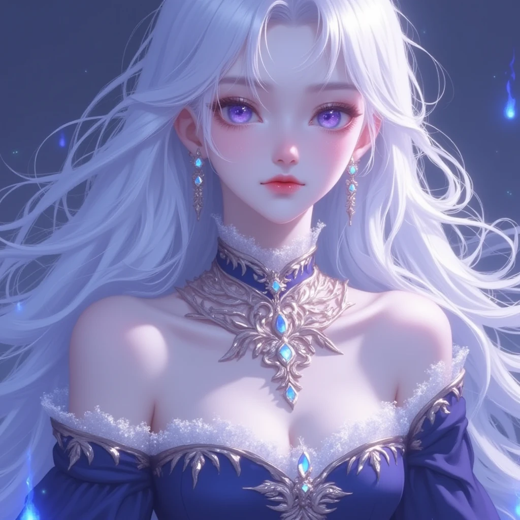 The crystal brilliance of the jewelry, the silver velvet is more noble and luxurious, the exquisite details are enough to reflect the unique charm of the jewelry, as charming as the night, accurately rendering the delicate patterns and light and shadow effects of each jewelry, giving people a strong visual impact. Arm fingers naturally placed under the chest, bust portrait --auto --s2