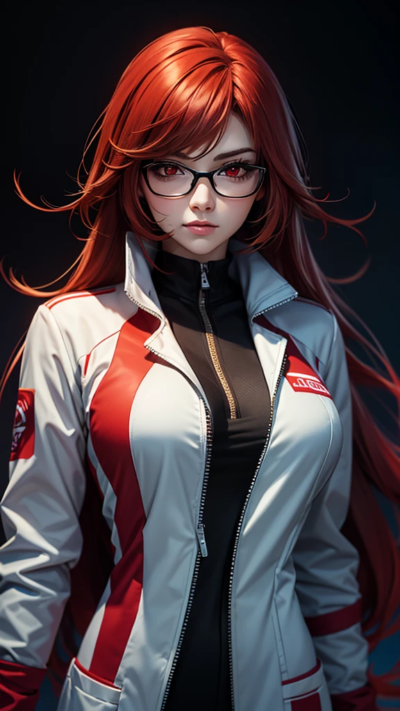 Nua(master part:1.2, best quality:1.2, Beautiful, alta qualidade, Altas:1.1), circunstanciado, 4K extremamente detalhado, olhos perfeitos, rosto perfeito, perfect lighting, (1girl, sozinho, adult female, Mature female), fino, corpo de mentira,
Karin, longos cabelos ruivos, olhos vermelhos, glasses, (peito achatado:1.2) (olhando para baixo:1.3,cara confusa:1.2, cara de surpresa:1.2, sobrancelha levantada, leve franzir da testa, boca aberta), luvas de combate,
(Outside, brazi, Fundo da aldeia japonesa:1.2), roupas fechadas, Shirt with zippered zipper
