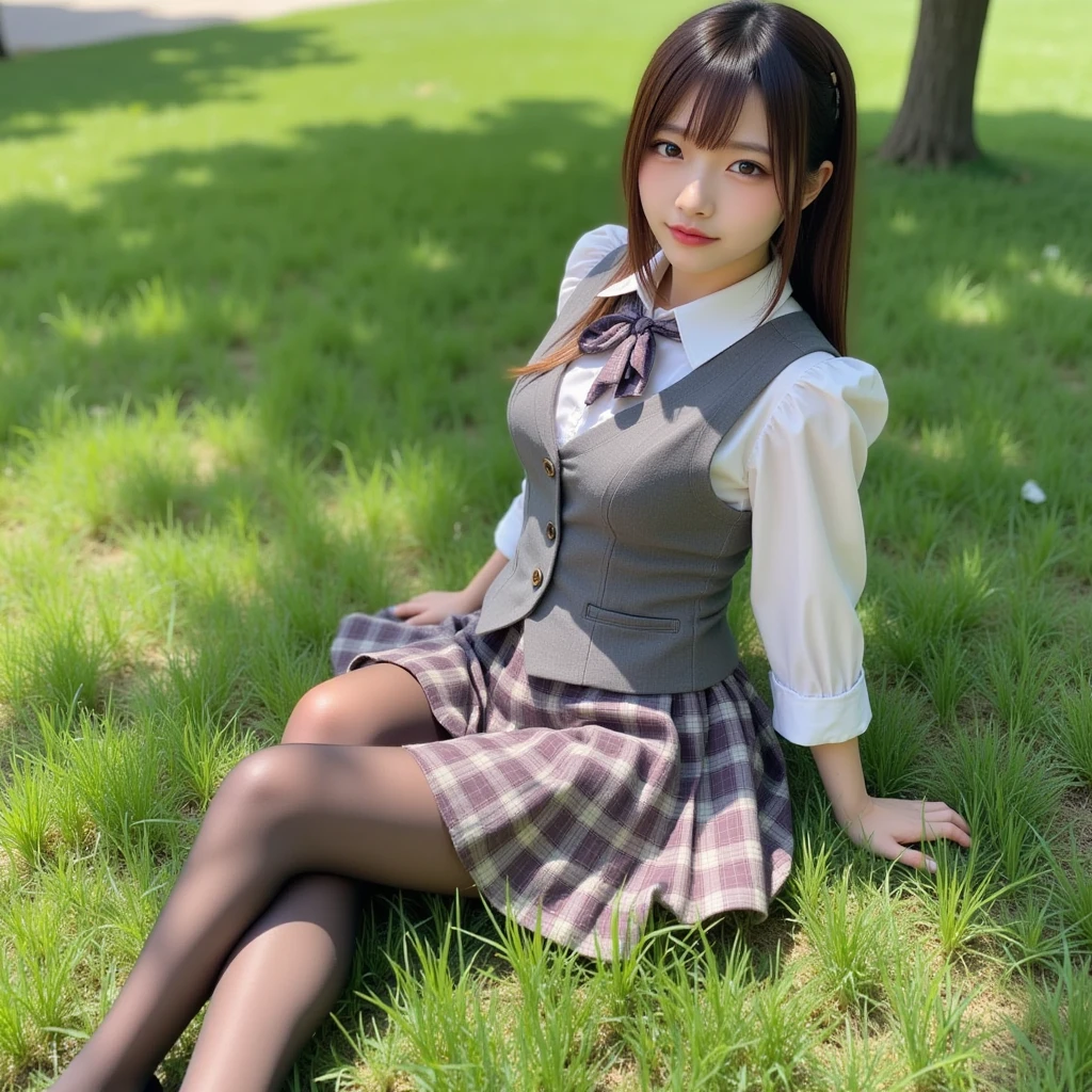 8K, highest quality, genuine Image, ultra detail, ultra high resolution, depth field,(Photoreal,genuine:1.2),table top, 0.25 :: , Japanese_girl, eye_Chan, an extremely beautiful , innocent big eyes_short_hair), (deep_green_eye:1.0),(前hair), ウェーブのかかったhair, disheveled hair,(hair clips), perfect shiny skin, perfect skin, Fair skin, (huge breasts:1.3), tight waist, light blush, alone, With a light smile (((Just a little see-through:0.9) School_uniform), (green_length_tie), (green_pleats_skirt), (black knee high socks): 1.2), (black lace bra: 0.9),
Japan High School ,whole body,(Wet:0.9), barefoot, put something between your legs, barefoot, angle from below, barefoot, close up of feet, slightly thick thighs, spread your legs