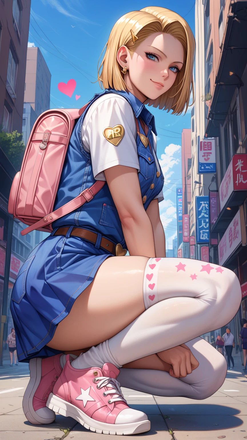 masterpiece,best quality,1girl,gwenpool,short hair,two-tone hair,blonde hair,pink hair,multicolored hair,gradient hair,blue eyes,hood,clitoral hood,adapted costume,bodysuit,belt,white gloves,bag,belt pouch,wide hips,thick thighs,expressionless,against railing,on top of a skyscraper,cityscape,night,from behind,dutch angle,<lora:Concept-control tool-add_detail-CyberAIchemist:0.3>,<lora:Gwenpool:0.9>,
