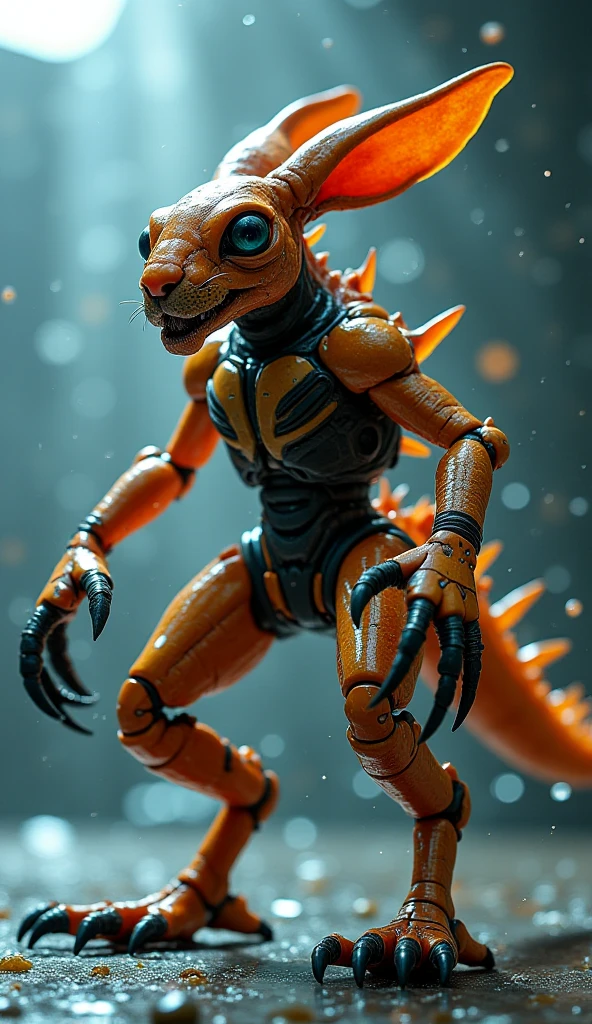 furry, male, extremely young, boy, cub, shota, shotacon, young expressive furry face, athletic, pecs, abs, small waist, tall, bright green fox, fox tail, cyberpunk, cybernetics, bright green fur, barcode tattoos, robot bright green fox, (broken neck:1.2, broken chest:1.2, broken belly:1.2, broken arms:1.2, broken legs:1.2), blue synthetic mechanical parts, blue synthetic mechanical component, blue ponytail hair, nude, talking, speaking, open mouth, blue mouth, big blue eyes, hard nipples, erect white penis with foreskin, erection, white foreskin, leaking precum, on a assembly line, factory interior background, full body, full body portraits, full body shot 