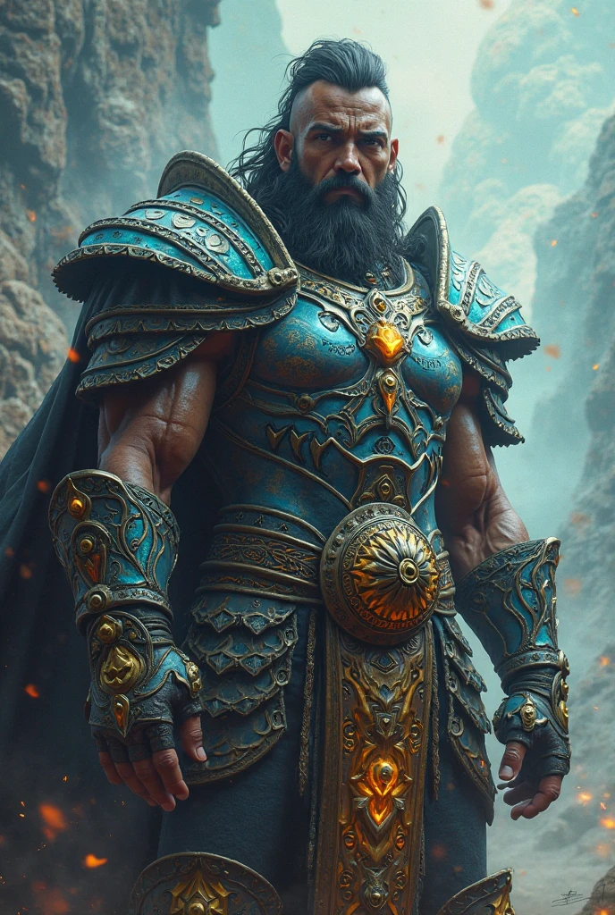 modelshoot style, (extremely detailed CG 8k wallpaper), body photo of the most beautiful artwork in the world, medieval armor, body portrait, Nimrod the first king of Babylon, hunter, barbarian, macho man, majestic professional oil painting by Ed Blinkey, Atey Ghailan, Studio Ghibli, by Jeremy Mann, Greg Manchess, Antonio Moro, trend at ArtStation, trend at CGSociety, Intricate, High Detail, Sharp Focus, Dramatic and Photorealistic Painting Art by Midjourney and Greg Rutkowski