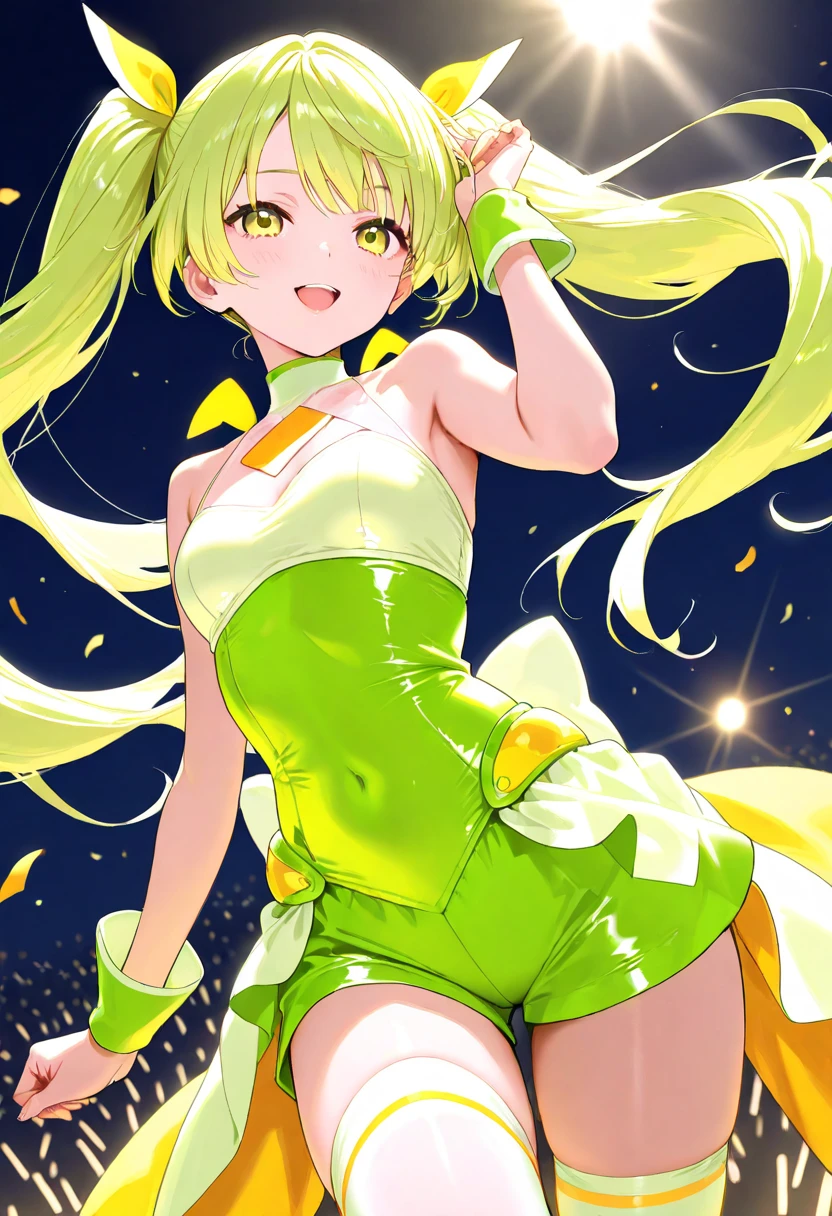 Full body appearance furry catgirl with golden yellow hair and green eyes beautiful, beautiful background halfed naked
