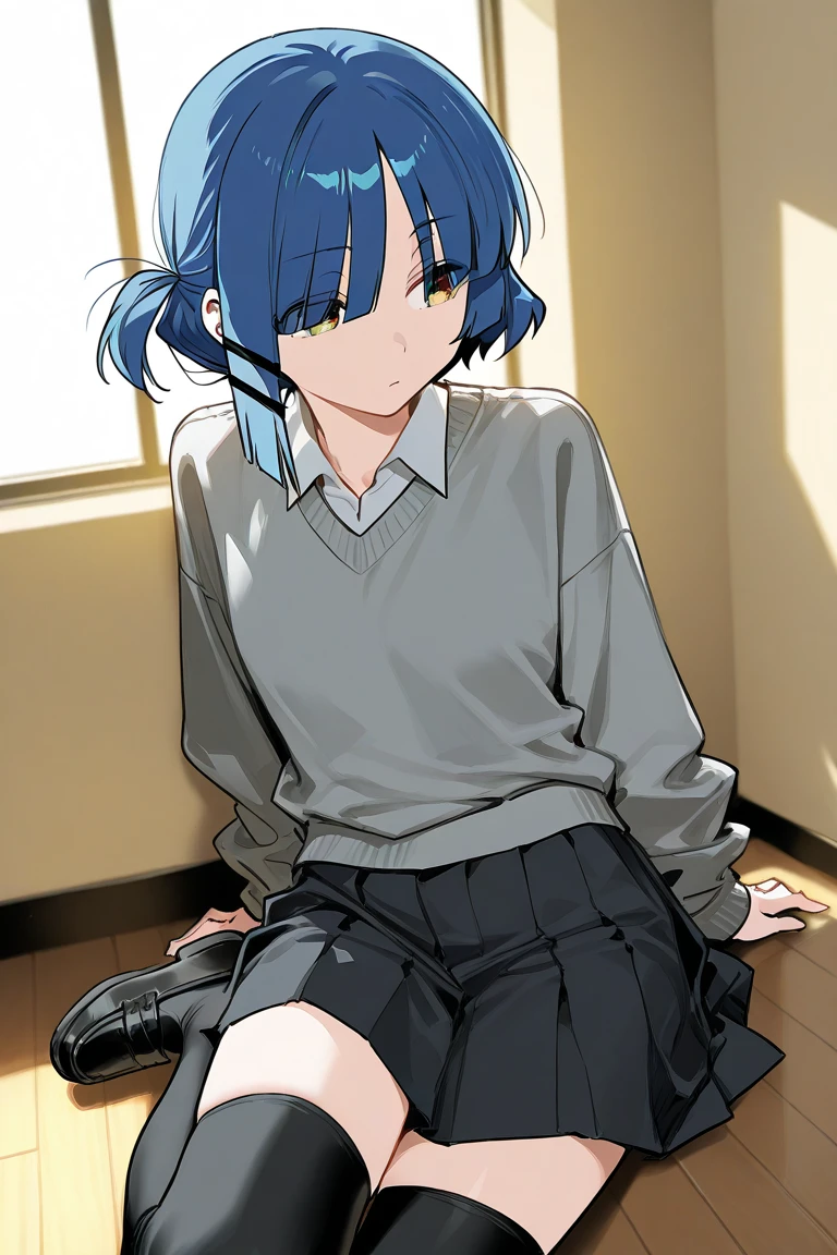 Ryo yamada from bocchi the rock, blue hair