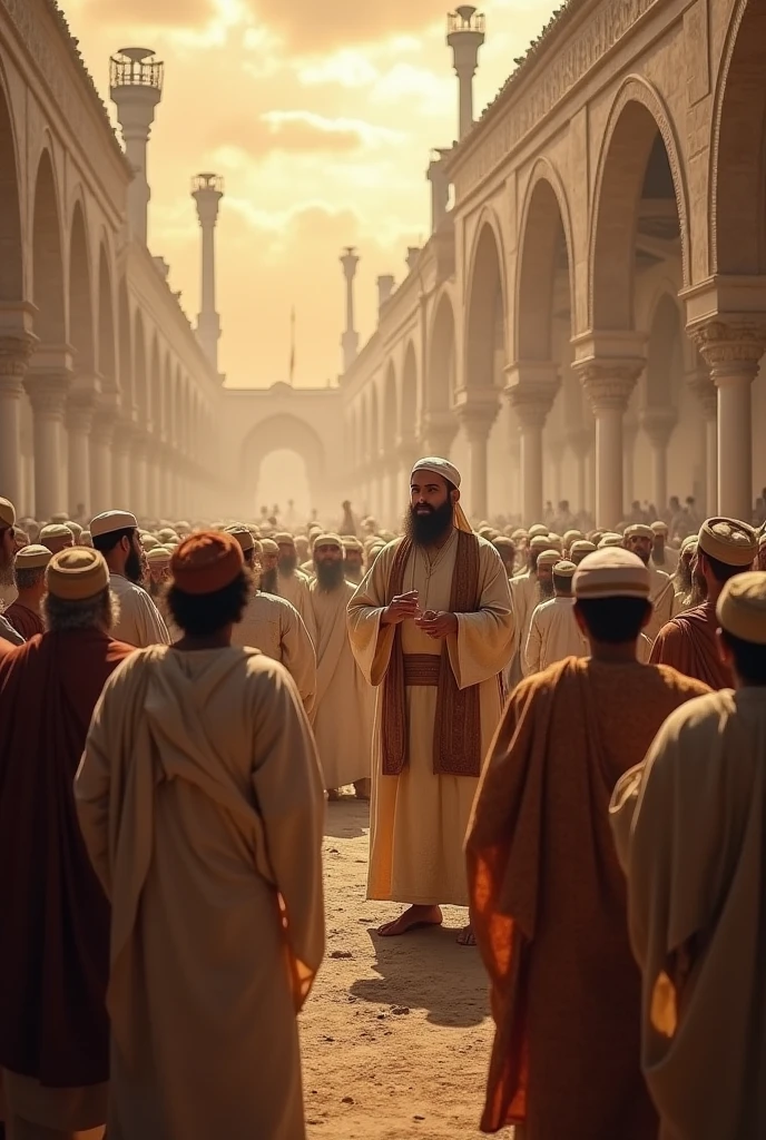a imam people are wearing a hat on the head of a master and many people stopped Islamic YouTube