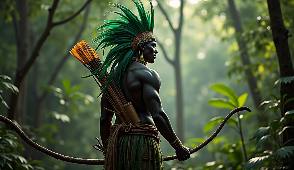 Warrior indigenous colombian archer