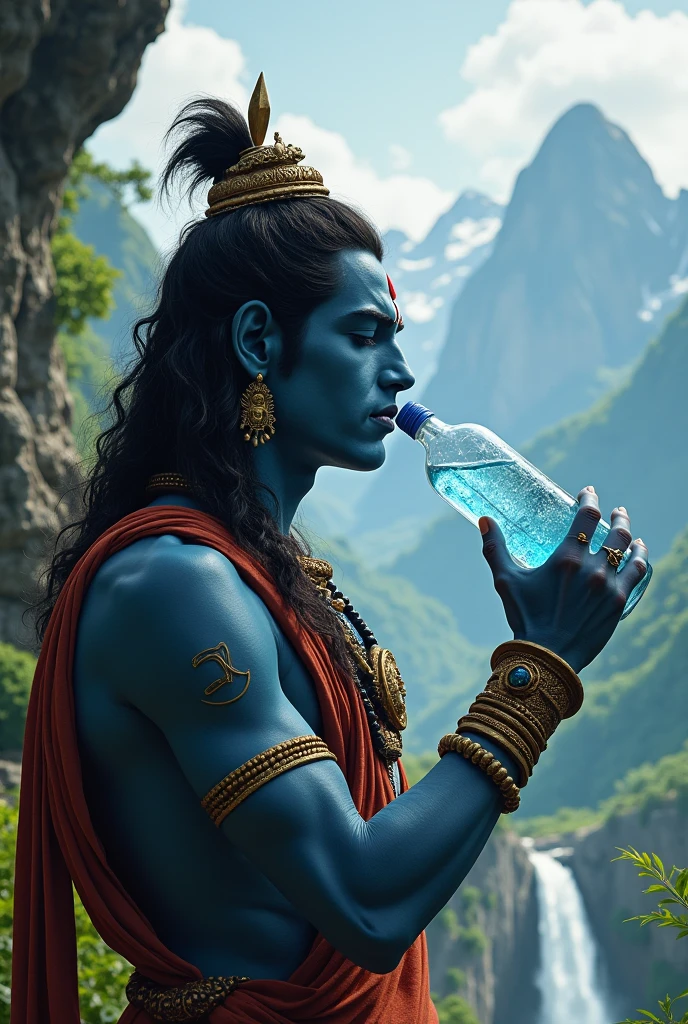 Lord Shiva drinking bubble tea