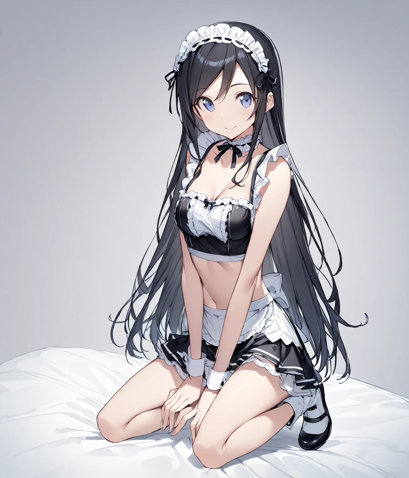 Anime style, beautiful girl, high quality, micro bikini, big tits, legs spread, long hair, see-through, net tights, garter belt, Fascinator, braid, crawl on all fours、From the back
