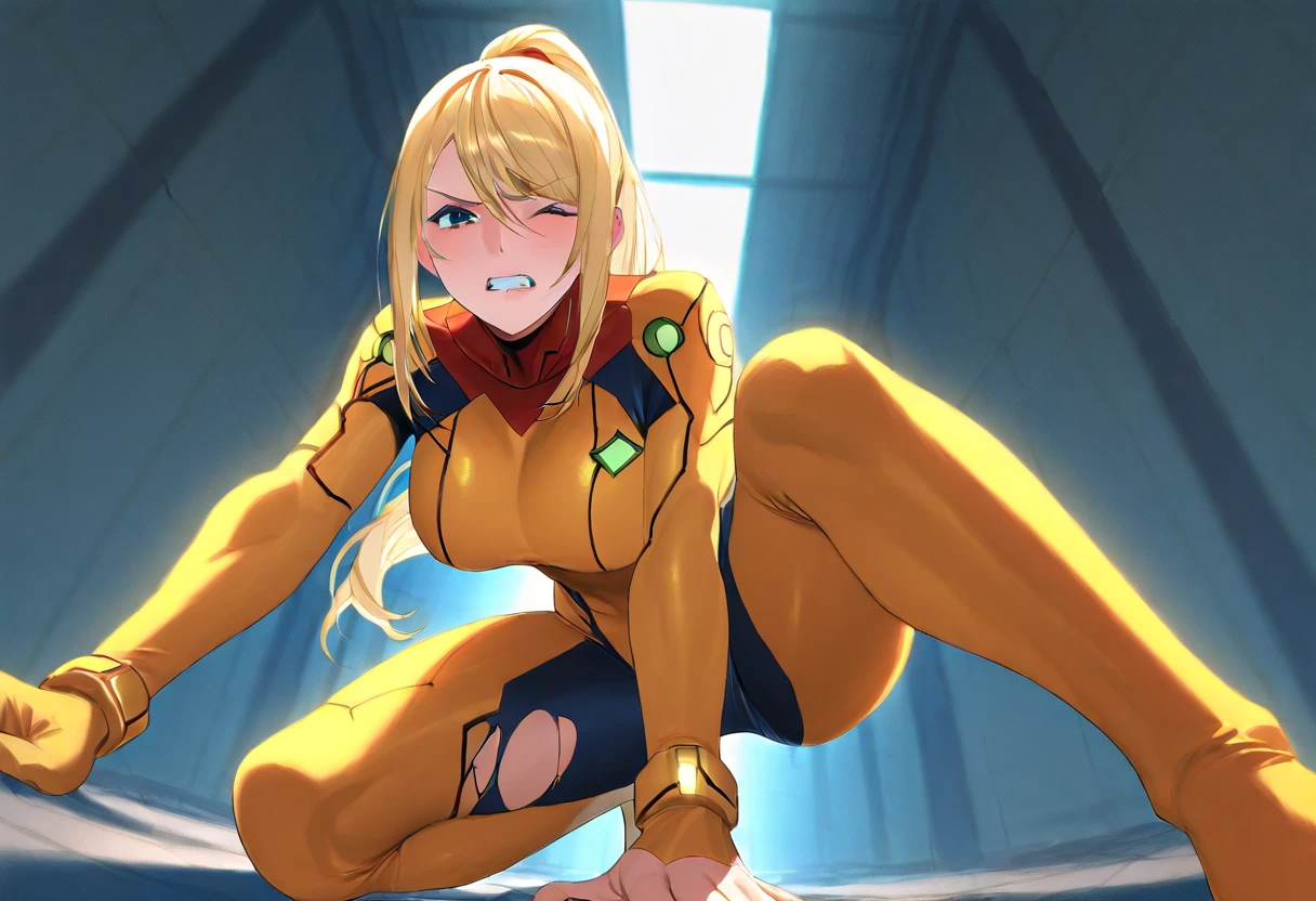 Very detailed, clear, beautiful body, Beautiful nose, Beautiful character design, perfect eyes, perfect face, very high, 4k, Beautiful legs, perfect legs, good hand, perfect hand, Masterpiece, best quality, haveรายละเอียดสูง, illustration, nonsense, perfect anatomy, street fighter, doll set, Chadaloo Doll, doll set, expressionless, empty eyes, look at viewer, red gloves, Emotionless, black Latex, corruption, mind control, female warrior, full body, hypnotized, ความมึนงงที่ไม่haveความสุข, full body suit, Ribbed bodysuit, Both arms are at the sides., obey, perfect woman's body, extremely glossy Latex, hypnosis, Hipnolora, empty eyes, mind control device, Poses, give up_Pose, slave, lie down straight, lie down, lie down at attention, have, necktie, belt, Latex, Ribbed bodysuit, thigh high, garter belt, fighting posture, Extend your right arm away from your shoulder into the air with your hand straight., soldier, thigh boots, 1 girl, hair accessories, blonde hair, long hair, Amber eyes, (((Pixel Perfect, perfect detail))), alone, 1 girl, Currency, overcoat, Ponytail