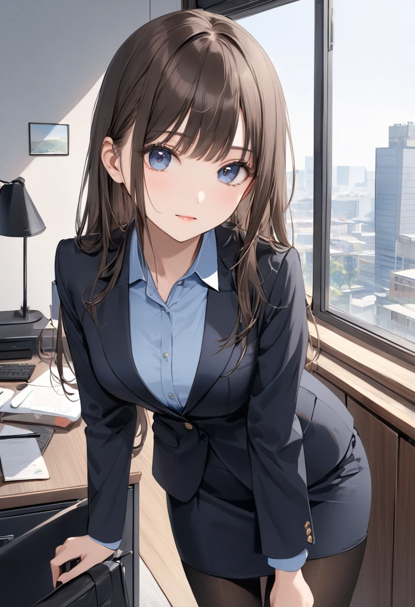 (((masterpiece))),(((High resolution)))、(((8K)))、(((perfect face)))、(((beauty of japan)))、30 years old、(((beautiful face))), (((office))), (((shirt))), ((tights)), embarrassed look, look at the camera, top quality eyes, detailed texture, look at the camera, all body, big , Married woman, cool women, (((high resolution eyes)))
