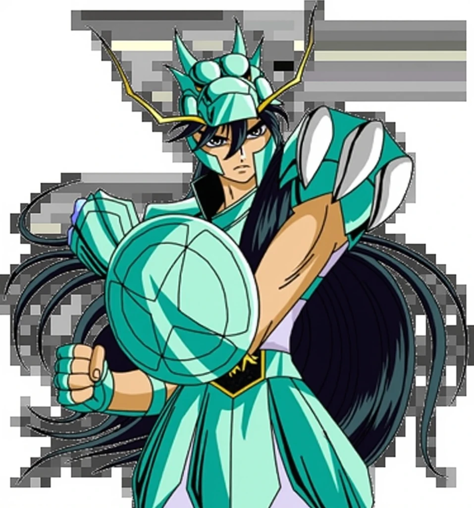 Shiryu Dragon in an ultra realistic style, como se fosse um live action. he's standing, wearing the Dragon Bronze Armor, with a sturdy design and green metallic scales reflecting the surrounding light. Its posture is firm and imposing , with a calm and determined look, conveying strength and wisdom. The setting is a mountainous landscape with an ancient temple in the background, shrouded in mist , referring to training in the mountains of Rozan. Behind him, the brilliant silhouette of a spiritual dragon emerges, symbolizing your elevated cosmos. The dramatic lighting highlights the details of the armor and the environment, creating an epic cinematic effect . format 9:16, Hyper-realistic model, estilo live action.