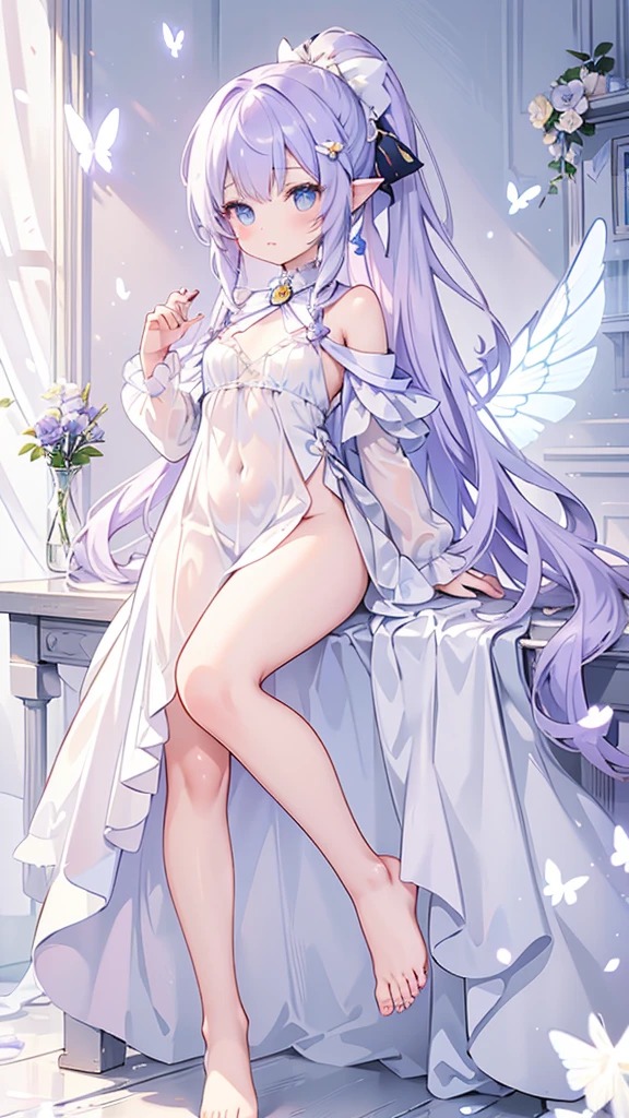 1girl, Angle from below:1.8, The girl bends forward to show off her breasts、legs apart, (Blade), (shiny white skin:1.6)、Glowing Eyes, ((Sexy evil grin)), ( girl), rainbow color hair、Twin tails、forehead、breasts, pink rips, hat, ((((arabian white clothes, see-through)), (headband), (Areola Slip), small breasts, (jewelry)))、desert, ((sahara)), ((focus crotch)), (crotch),((foot)), ((acrobatic pose)), ((girl on top)),