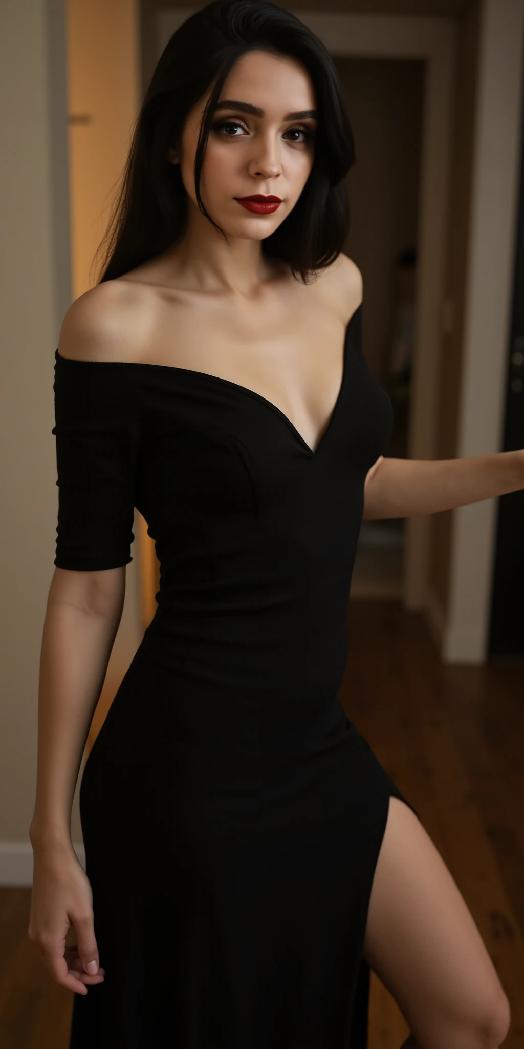 Best Quality, Masterpiece, Ultra High Resolution, (Realisticity: 1.4), Original Photo, 1girl, Bare Shoulder, Cinematic Lighting, Ray Tracing, Vivid Brightness