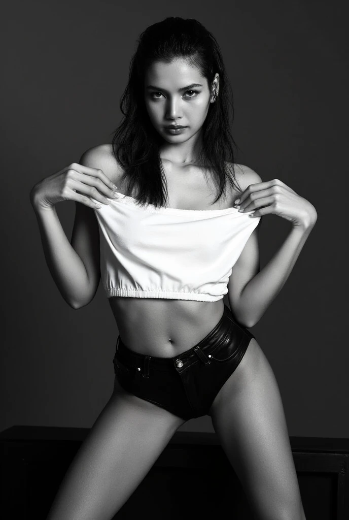 a picture、(Photorealsitic:1.4)、(hyper realisitic:1.4)、(Cinematic:1.5)、Woman in her 20s、（beautiful and delicate face）、（High-quality eyes）、fashion photograhy、monochromes、Lunar surface、space suits、
