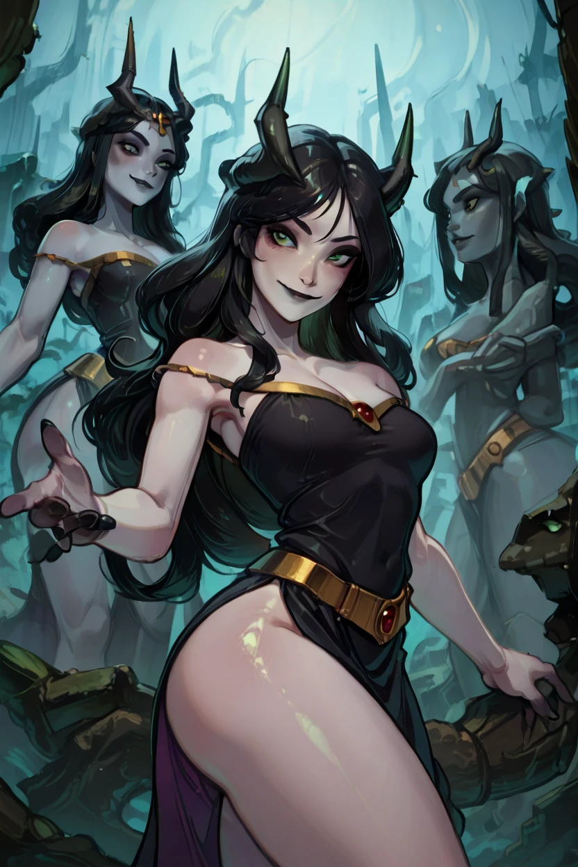 (masterpiece: 1.2, best quality), (1 loli, solo), huge breasts, (Dynamic posture), (bright skin, dark green skin), demon girl, Scarlett Johansson, green skin, thin lacy gloves, ( small demonic horns:1.1), ((Darkstalkers\)), (heaven), fringe, (jewelry, golden ornament:1.15 ), large pelvis, blue (pantyhose:1.1) --auto --s2
