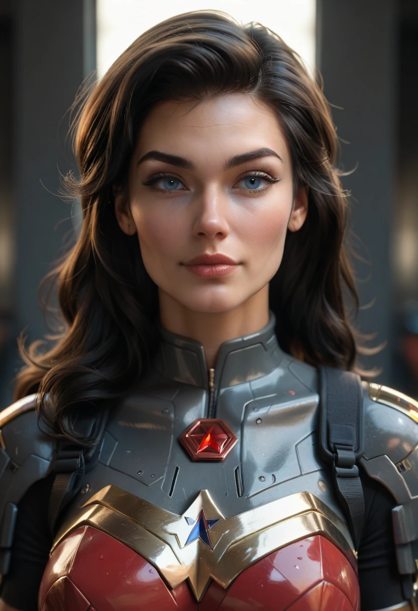 a close up of a woman in a suit of armor, medium close - up ( mcu ), 8k artgerm bokeh, wojtek fus, ig model | artgerm, ross tran 8 k, by ruan jia and stanley artgerm, by Jason Chan, cinematic. by leng jun, by Yang J, yanjun chengt