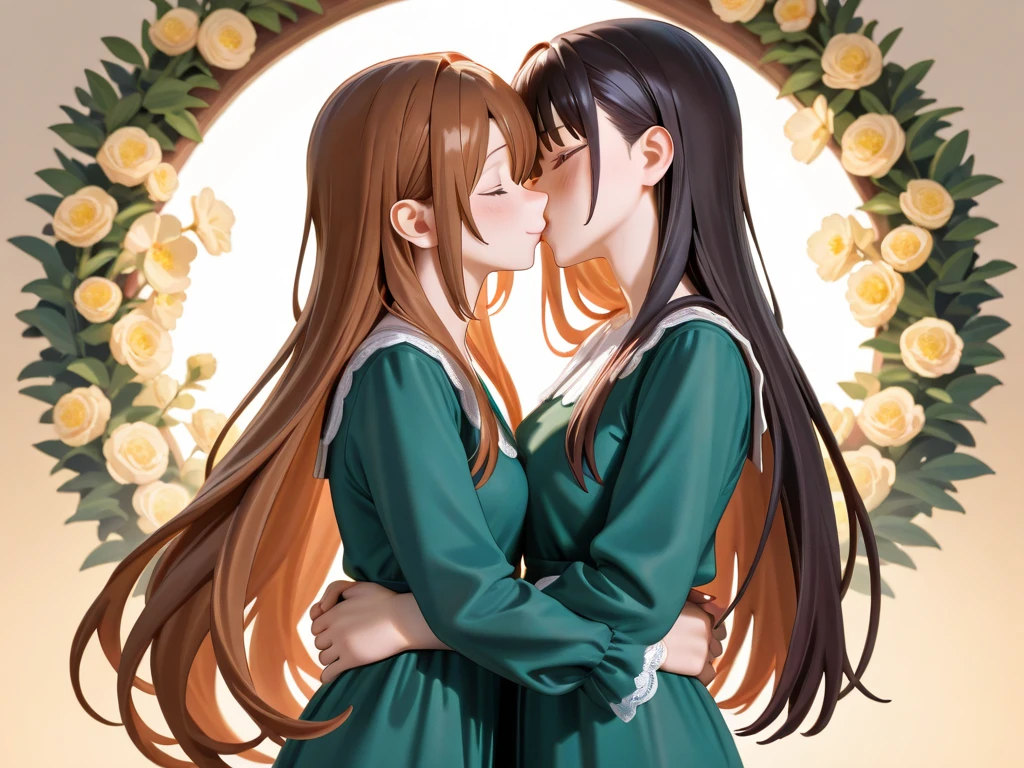 Twins, cute, kiss, lesbians, night, room, high quality