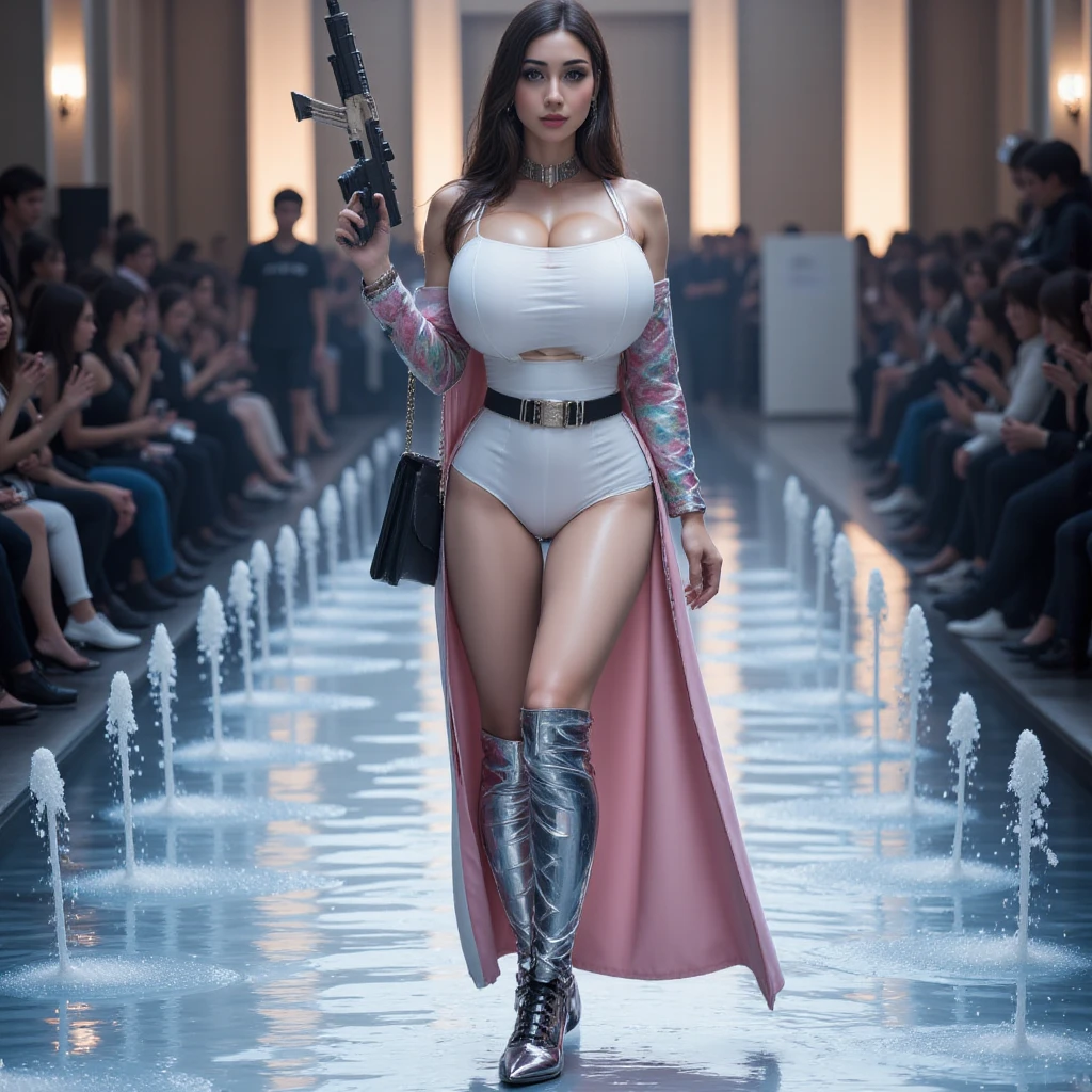 (((nsfw:1.0))),Large Breasts,Small waist,(Sexy body),Rainy night,city,Beautiful woman with gal make-up wearing a sports suit on the busy street of Gintama, Surrounded by sellers, Beautiful portrait of a stunning goddess girl, Beautifully detailed face, Porcelain-like skin, Full Body Shot, Centered, Super soft lighting, Symmetric, complicated, elegant, Very detailed, Realistic, Art Station, Concept Art, Smooth, Imagined by Greg Rutkowski and Boris Vallejo, cover, Trendy style