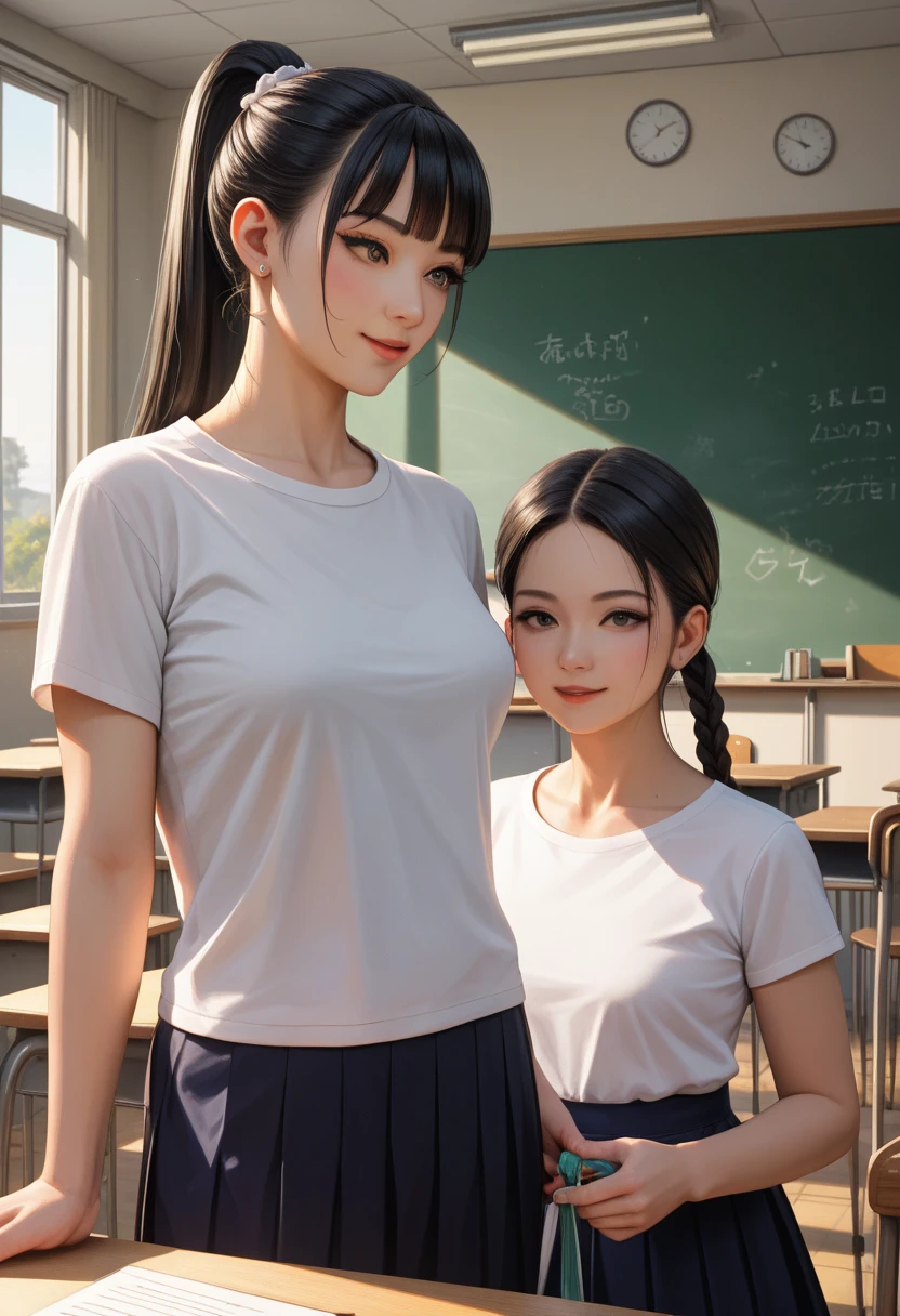 highest quality、beautiful skin、Writing on the face、(huge beautiful breasts、ultra mommy:1.3),(very thin、pixie cut、Tracksuit Shorts、sexy fashion、color、Tank top、School Randoseru、schoolyard、Change of clothes、You can see the crack in the buttocks、primary school student:1.3),Glasses、
