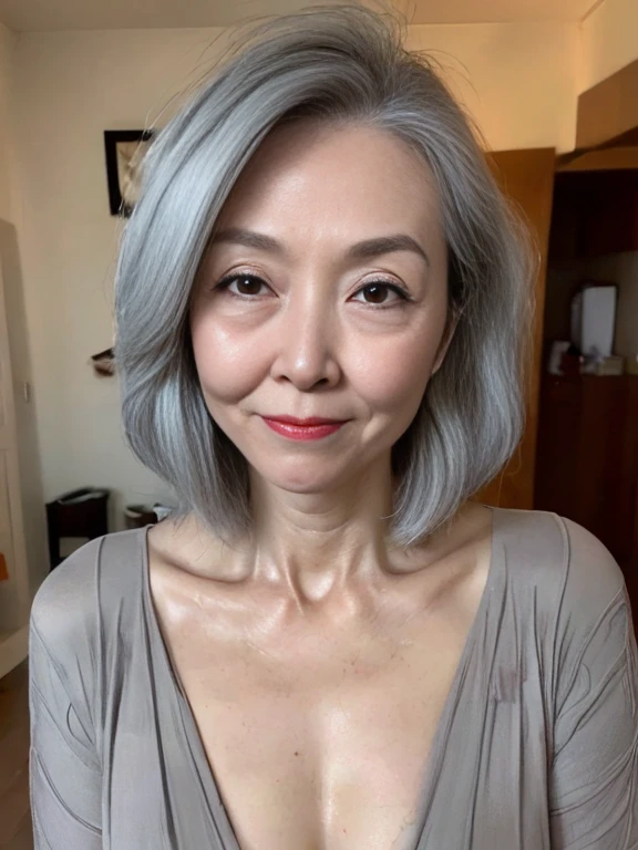 Mature old woman aged 55 who looks like Tsuyu gyaru style