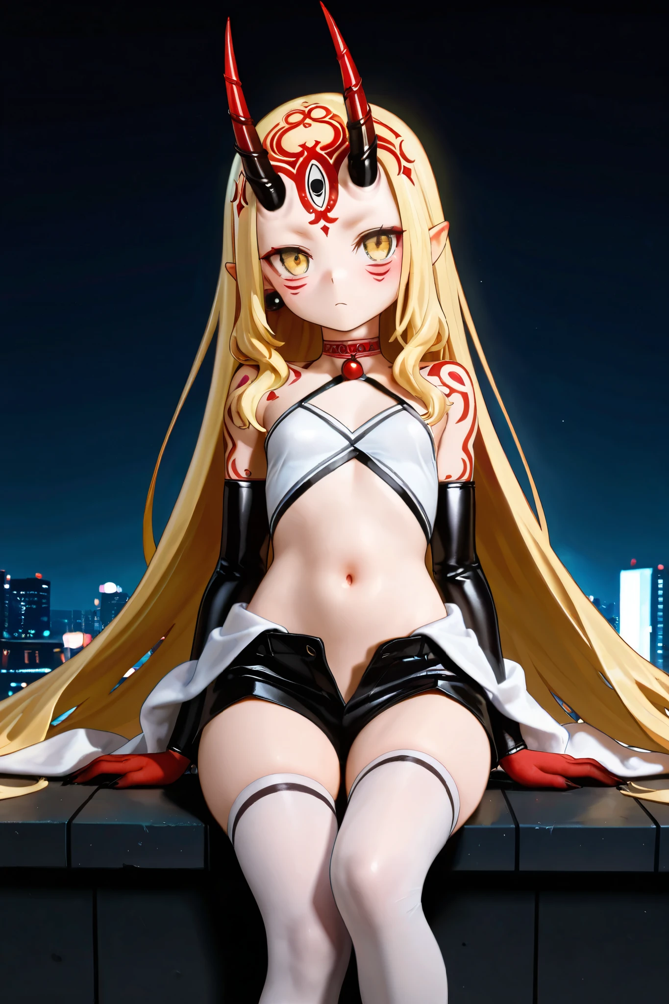 ((((hyperdetailed face, Perfect face and nice perfect face)))),( hight resolution, ultra-detailliert), (((((Little girl in anime with long hair blonde twin tails)))),(((On the Big Magic Circle))),(((thunderbolt))) ,(((chies)),((())),(((in a thick fog))),((((toppless,Red Leather Off-Shoulder Long Dress, Highest Quality)))),(((Rin))),(((,Kamimei))),(((Detailed very small breasts))).((())),(((In a big magic circle))),(((,Piece of art))),(((Megami Tensei))),(((I'm Demon God Carly、Keep up the good work))),(((The goddess summons))),(((Fighting attitude)))