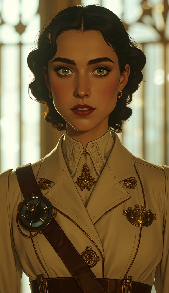 modelshoot style, (extremely detailed CG unity 8k wallpaper, hasselblad award winner), beautiful detailed portrait of a young blonde female, beautiful sports girl in the militia uniform of the Soviet Union, serious look, cinematic lighting, ambient soft lighting, dramatic lighting, diffused soft lighting, aviator style, (detailed background with red flags of the soviet union:1.2), futuristic, imperial style, elite, rich, highly detailed, intricate, sexy uniform, hot body, small breasts, with a long blonde tail and a long brown fur leather coat, artstation, cgsociety art, DeviantArt trending, 8k HD, masterpiece, high quality, sharp focus, digital art by Artgerm and Greg Rutkowski and Alphonse Mucha, professional majestic oil painting by Ed Blinkey, Atey Ghailan, Studio Ghibli, by Jeremy Mann, Greg Manchess, Antonio Moro, trending on ArtStation, trending on CGSociety, Intricate, High Detail, Sharp focus, dramatic, photorealistic painting art by midjourney and greg rutkowski