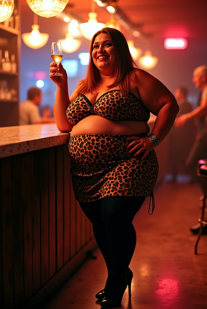 A women in a bra and panties very big boobs body, sitting in a bar, slammed her huge boobs on the counter, open pussy, front view, Full body image, 1 female, Gorgeous, Sexy, not skinny, not fat, Gray long ponytail sitting on concrete wall, Wearing a mini skirt, very thin top, only concealing tits, no jacket, High Leg spread, platform high heels, Perfectly symmetrical face, Beautiful breasts、Huge breasts: 300 ml milk, plump breasts(Not wearing), (wet), Dynamic poses, Looking at the camera, Busy city at night, RAW color photos, Perfect and realistic, Extremely detailed, 8k, Ultra HD,blush