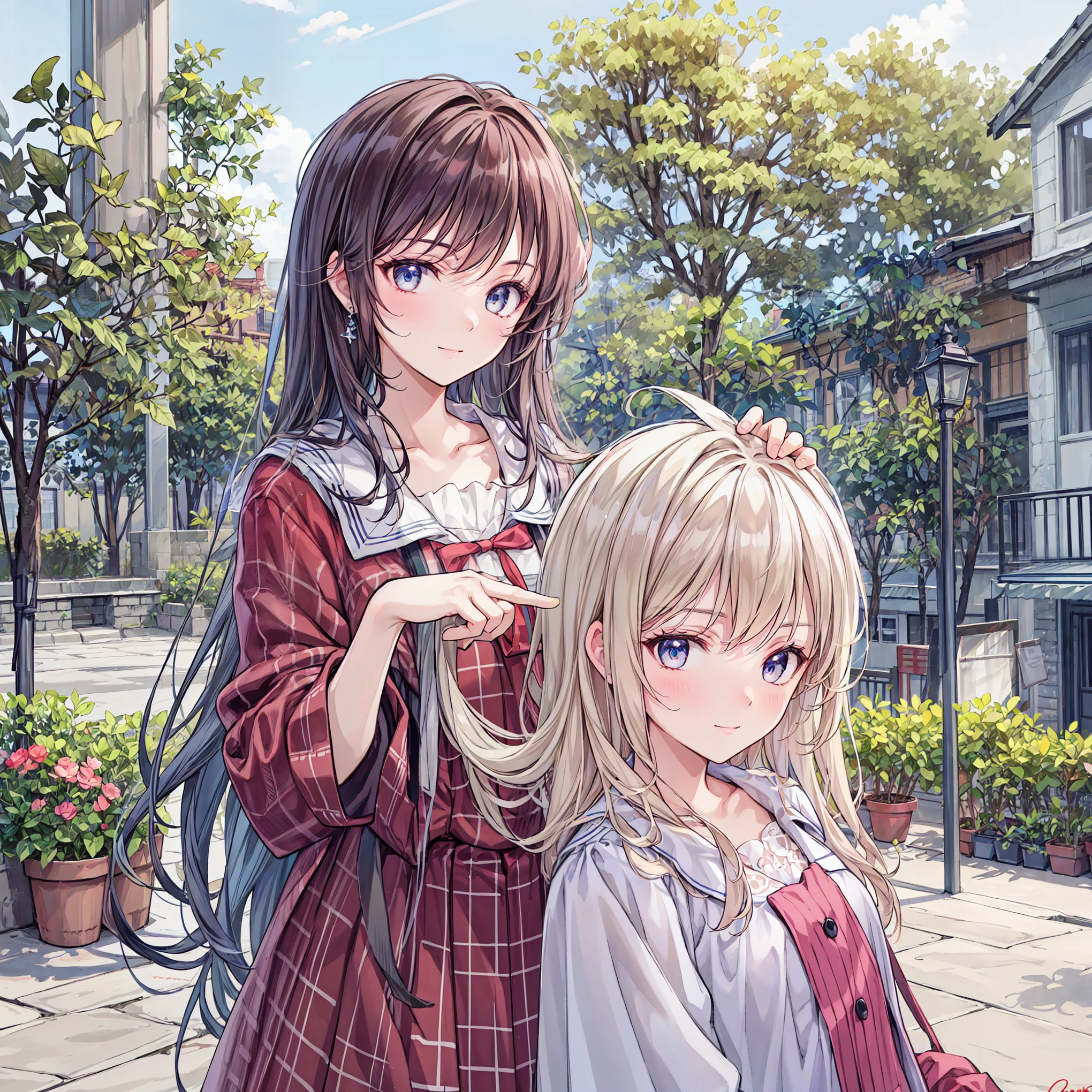 couple, earrings blue eyes , sharp pupils, Brown Spiky Haired ,He wears a black robe and pajamass, pajamas, An Intimate Embrace With My Red Eyed Wife((The face of an 18 year old)),hand2books,refer to5books