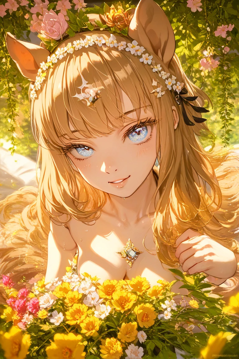 (HDR:1.16), (highly detailed beautiful woman:1.16), (photo realistic:1.16), (fade:1.22), (high contrast:1.16), (intensive shadows:1.16), (depth effect:1.16), (high saturation:1.16), utrarealistic, (photorealism:1.05), (cinematic lighting:1.05), realism, (watercolor background:1.16), (sharp focus:1.1), (sharp details:1.1), (highlights:1.16), (sharp image:1.1), extremely realistic, detailed realism, realistic shadows, overexposure, (masterpiece:1.16), (best quality:1.16), (extremely detailed CG:1.16), (8k_wallpaper:1.16), an extremely delicate and beautiful, detailed light, beautiful detailed girl, beautiful detailed glow, (detailed face:1.16), (beautiful detailed eyes:1.1), nsfw, short kimono, open shoulders, narrow face, big beautiful eyes, highly detailed eyes, very long eyelashes, gems in eyes, hearts in eyes, highly detailed face, white heart on cheek, long pale blonde hair, thick hair, (messy hair:1.16), white flower in hair, hair between eyes, big fox ears, big fox tail, (violet flower in hair:1.28), (horns:1.1), (waist-high:1.16)