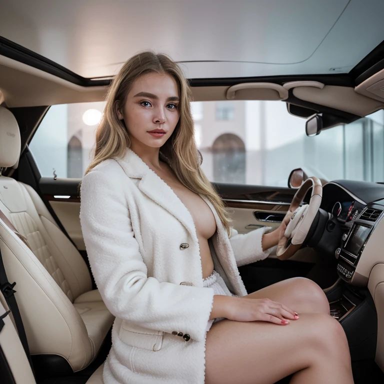 highest quality、16K high resolution、Super detailed、masterpiece、Live shooting、realistic:1.4、hyper realism:1.4、sharp focus、very delicate and beautiful、small details、1 female、(european:1.2)、blonde、(spread your legs:1.3)、(show panties:1.3)、(white panties:1.1)、(sit in the passenger seat of a car)、(super beautiful)、(beautiful face:1.5)、(barefoot)、(detailed face)、(thin and beautiful eyes)、Perfect round eyes、(lip details)、lipstick、(eyeliner)、mascara、eye shadow、(office lady suit)、(mini skirt)、white shirt、tailored jacket、At SFW
