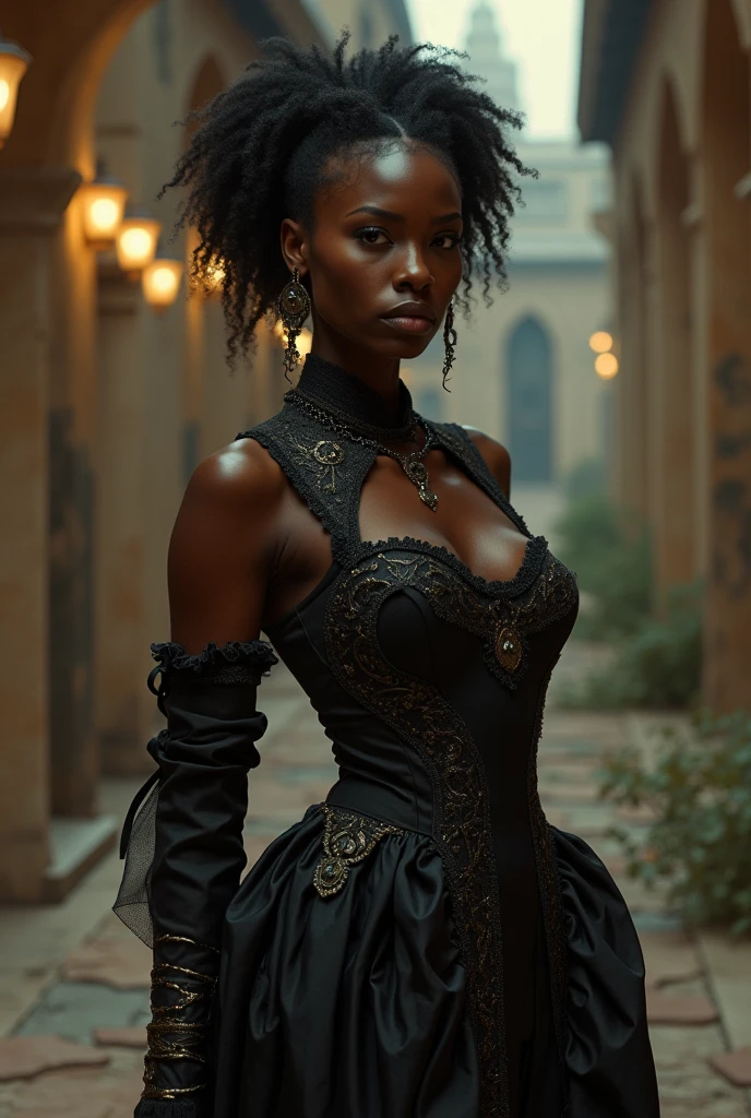 dark woman, Cold look, Gothic, dingy, industrial