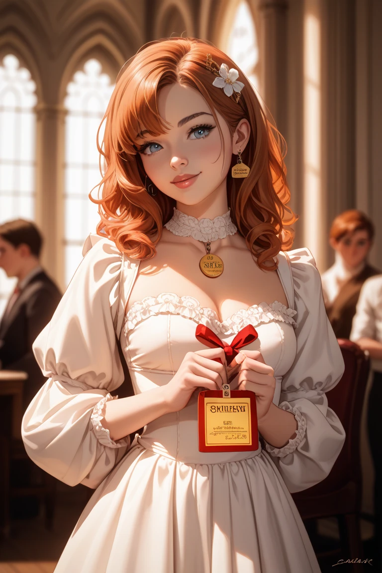 woman, glass eyes, glitter eyes, android, seams, skin seams, ball jointed doll, pretty, beautiful, machine, vivid, lace, detailed dress, gown, curly hair