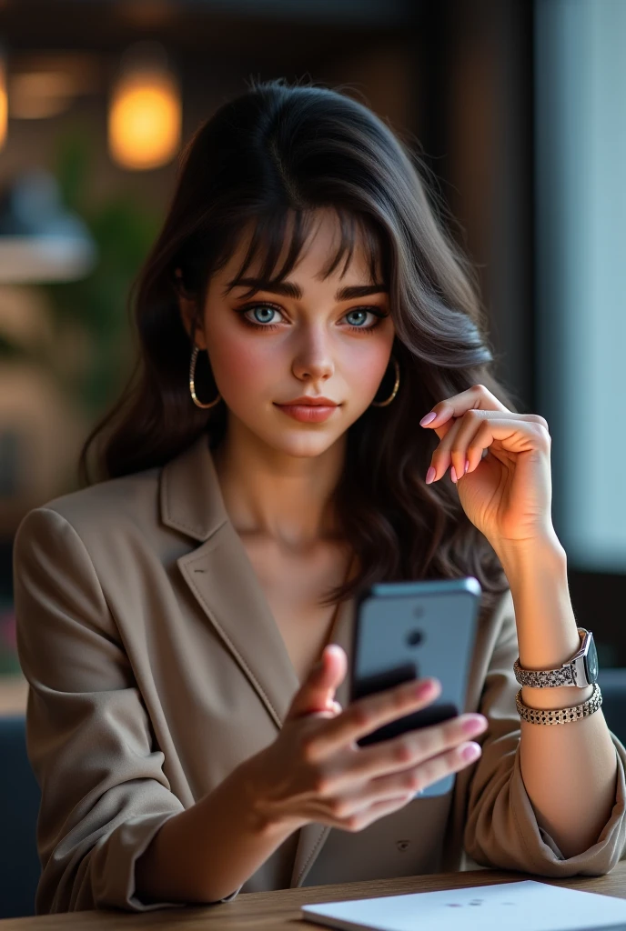 beautiful woman talking on a phone