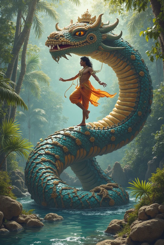 ((high qualiy)), ((fullHD)), ((4K)), ((High definition)), God Apollo next to a serpent.