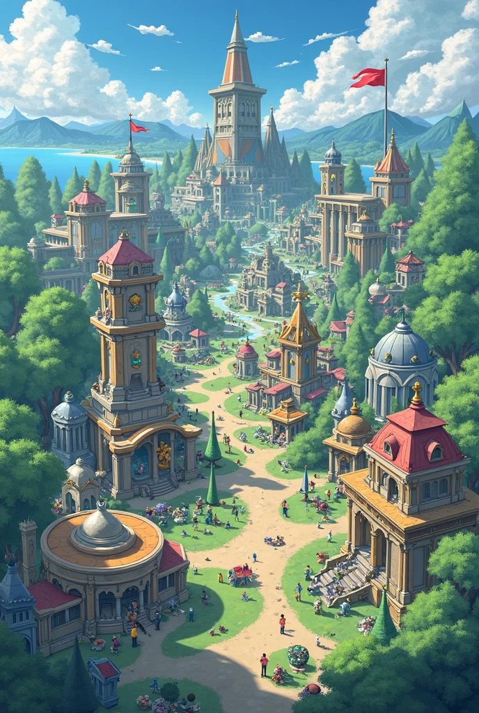 Make a very large Pokémon base where there are things from the Pokémon ...