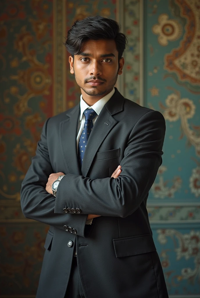 there is a picture of a man in a blue shirt and tie, a picture by Abidin Dino, tumblr, sumatraism, mohamed chahin, raden saleh, around 1 9 years old, potrait, old picture, protrait, professional picture, riyahd cassiem, portait photo profile picture, ramil sunga