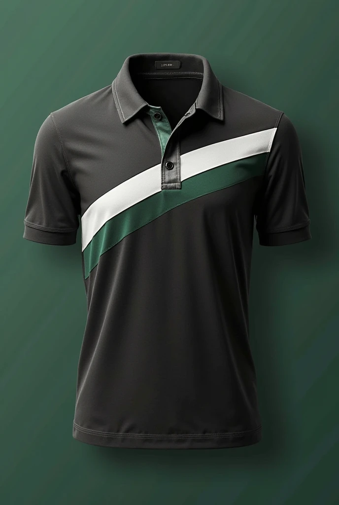 Half and half green and black t shirt front for men