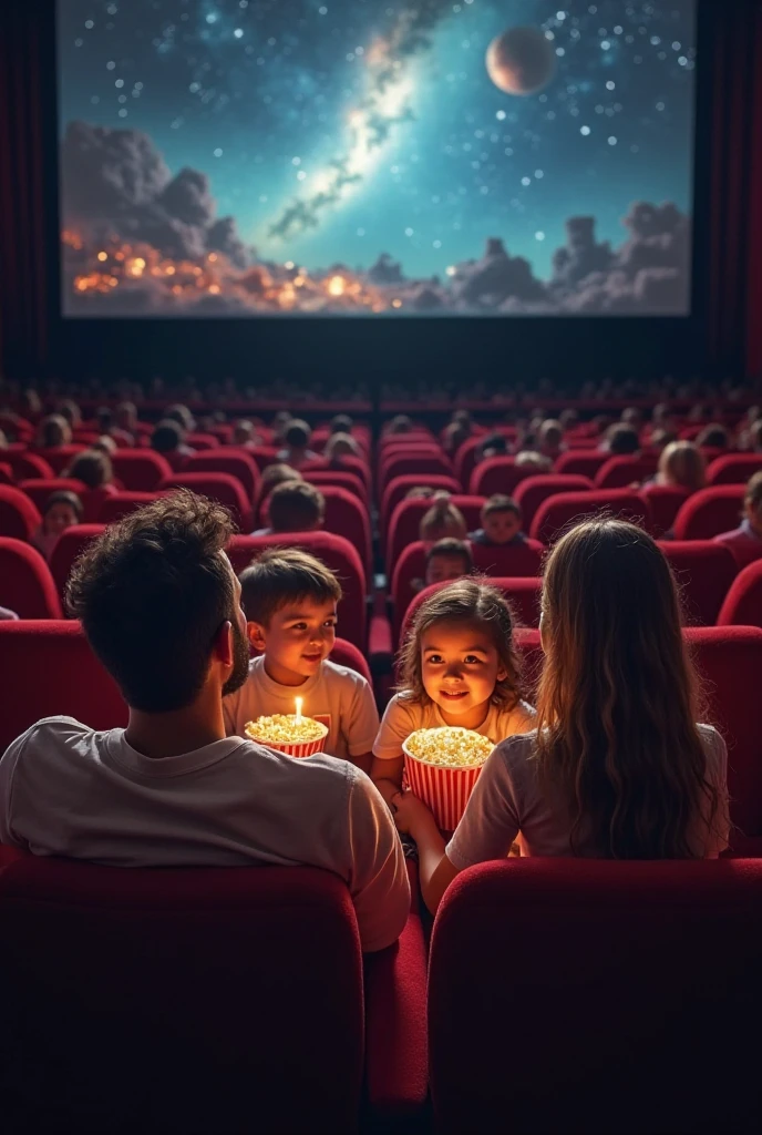 Let's say a girl and a boy are sitting in a cinema watching a movie, the girl has a drink bottle and the boy has popcorn, they should be held in their hands and filmed because they should not be filmed from behind during the test.