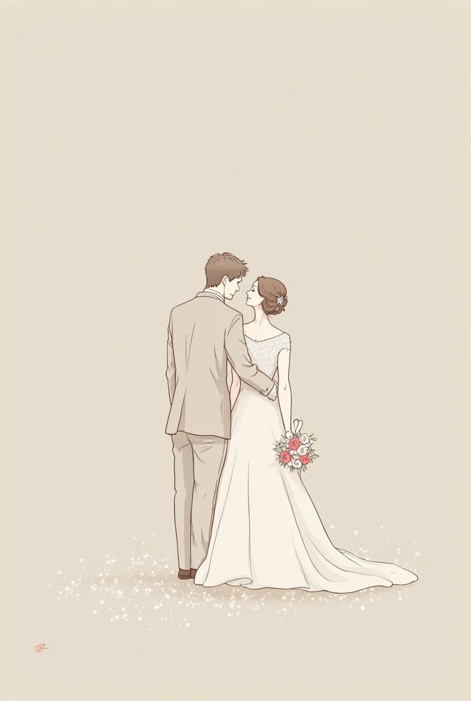Painting of bride and groom in wedding dress, author:Uesaka Seka, author:Hiroshi Yamagata, author:Kiyochika Kobayashi, author:Iwao Takamoto, author:Yasutomo Oka, author:Nobusada Yanagawa, author:Tsuguharu Foujita, author:Nanmi Morikage, author:Yasutomo Oka