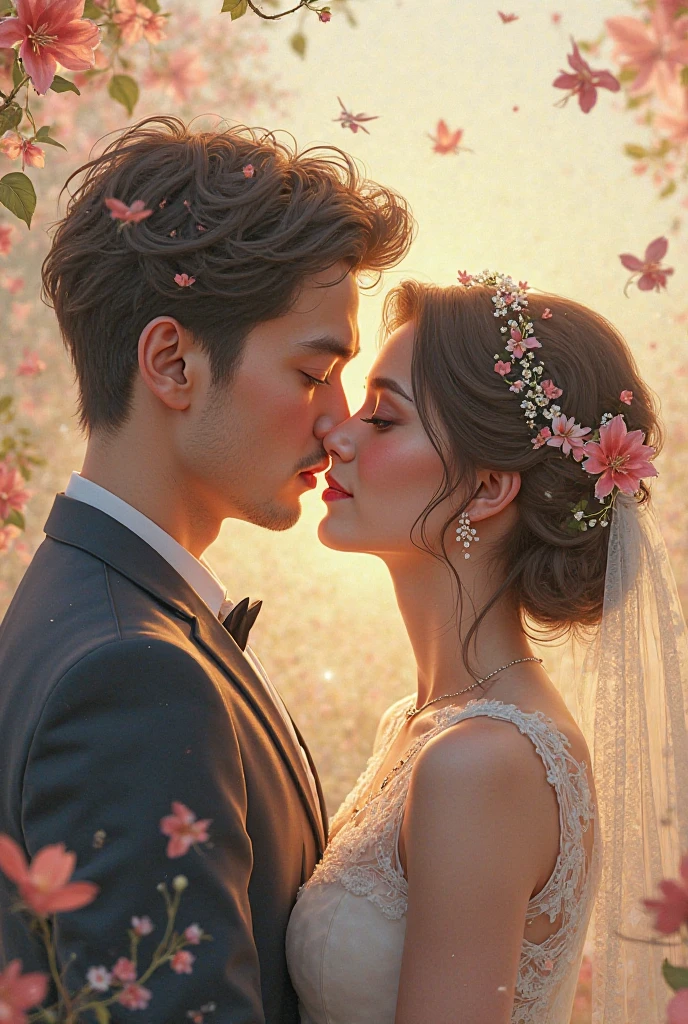 3d Young Man romantic with you girl