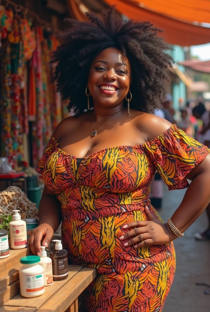 Roxanne Hancock, her name is Shaniqua, high quality, 1 old woman, ((50-year-old pear shaped body black woman)), ((50 years old)), (((pear shaped body 1.9))), ((thick thighs)), ((wrinkled body)), ((((old body)))), ((short curly hair)), (no make up), (she is wearing a colorful party dress), POSE: standing, BACKGROUND: outdoor: On the vibrant streets of New Orleans during Mardi Gras, a kaleidoscope of colors dances under the glow of flickering gas lamps."