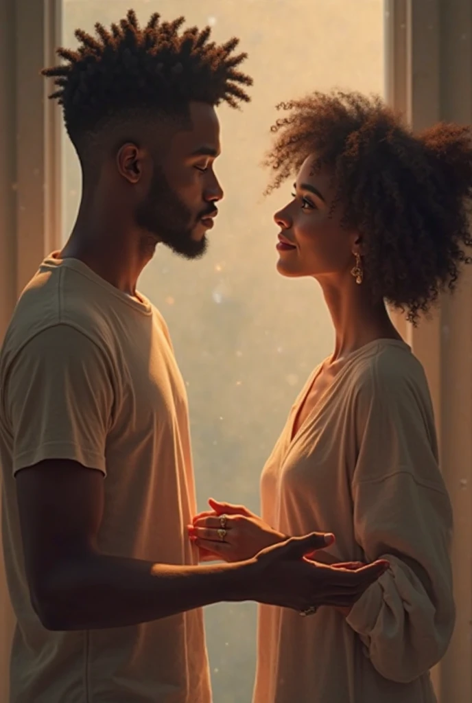 Couple in love hugging and giving a French kiss at the mall, um homem ((30 anos,pele caramelo, com cavanhaque, corte buzz)) E mulher ((americana, 25 anos, pale skin and freckles, olhos cinzas, nariz delicado, soft and delicate lips, cabelo blondie cinza longo e ondulado)), dinamic poses, ultrarrealista HD altamente renderizado fotorrealista, luz natural do dia, Fuji Camera, foto de corpo inteiro