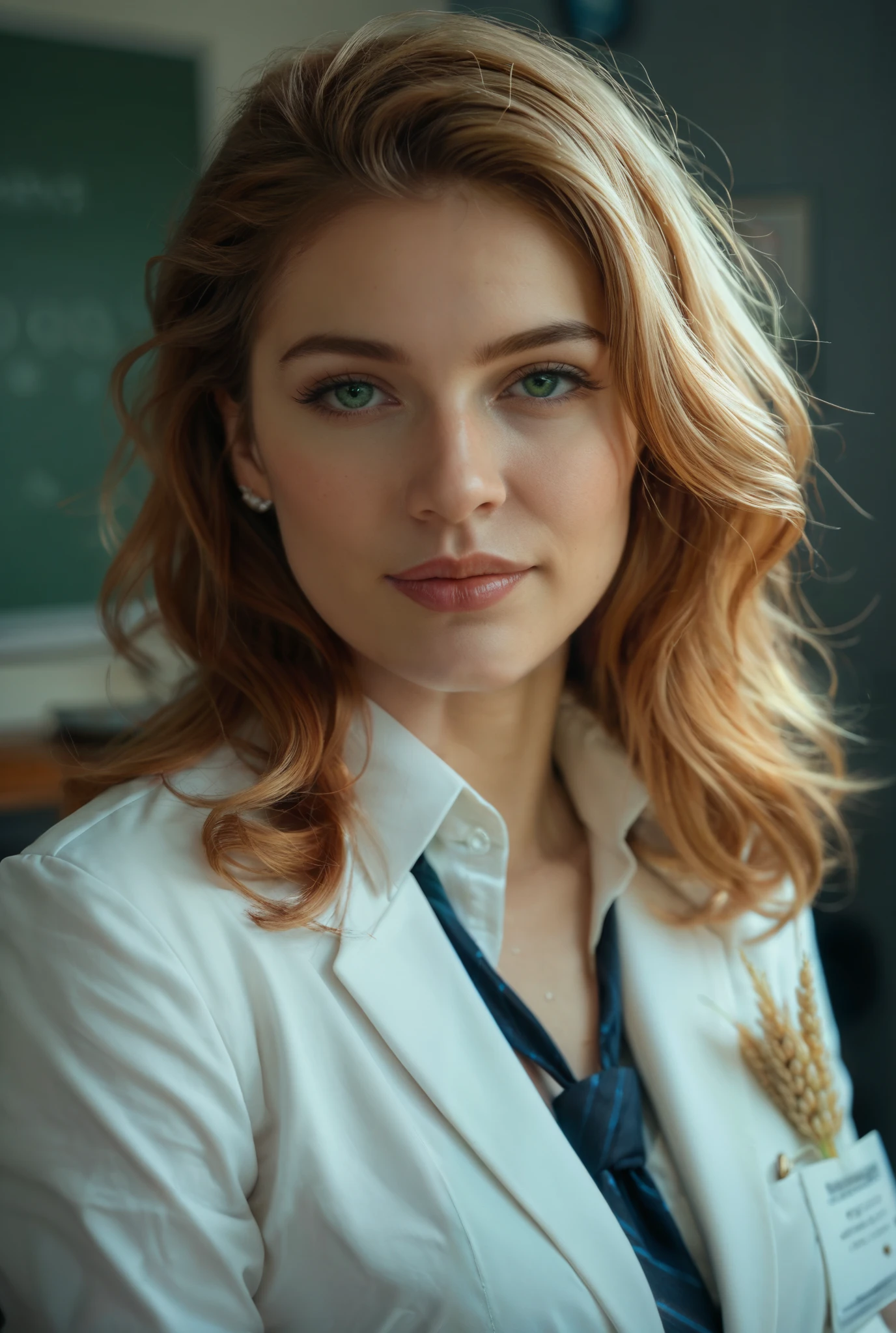 woman , wheat blond hair , Green bright eyes, soft aristocratic facial features, sorceress high level of detail, photorealistic, 4K, perfect quality, professional illustration, portrait, fantasy scene, warm tones, bright colors 25 years old with a daughter in her arms who looks like her mother